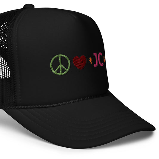 Peace Love Jesus Foam Trucker Hat