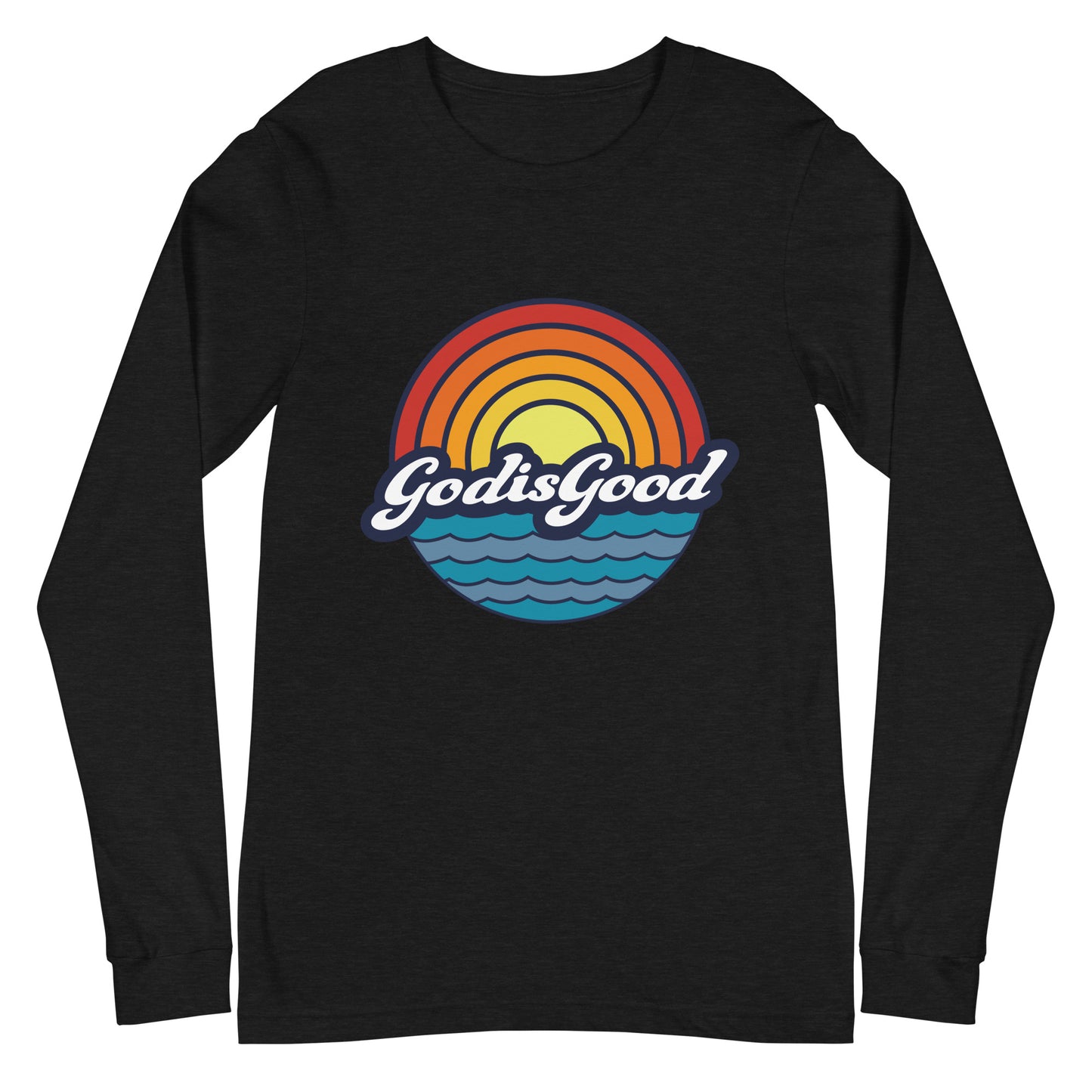 God is Good Unisex Long Sleeve Tee in black