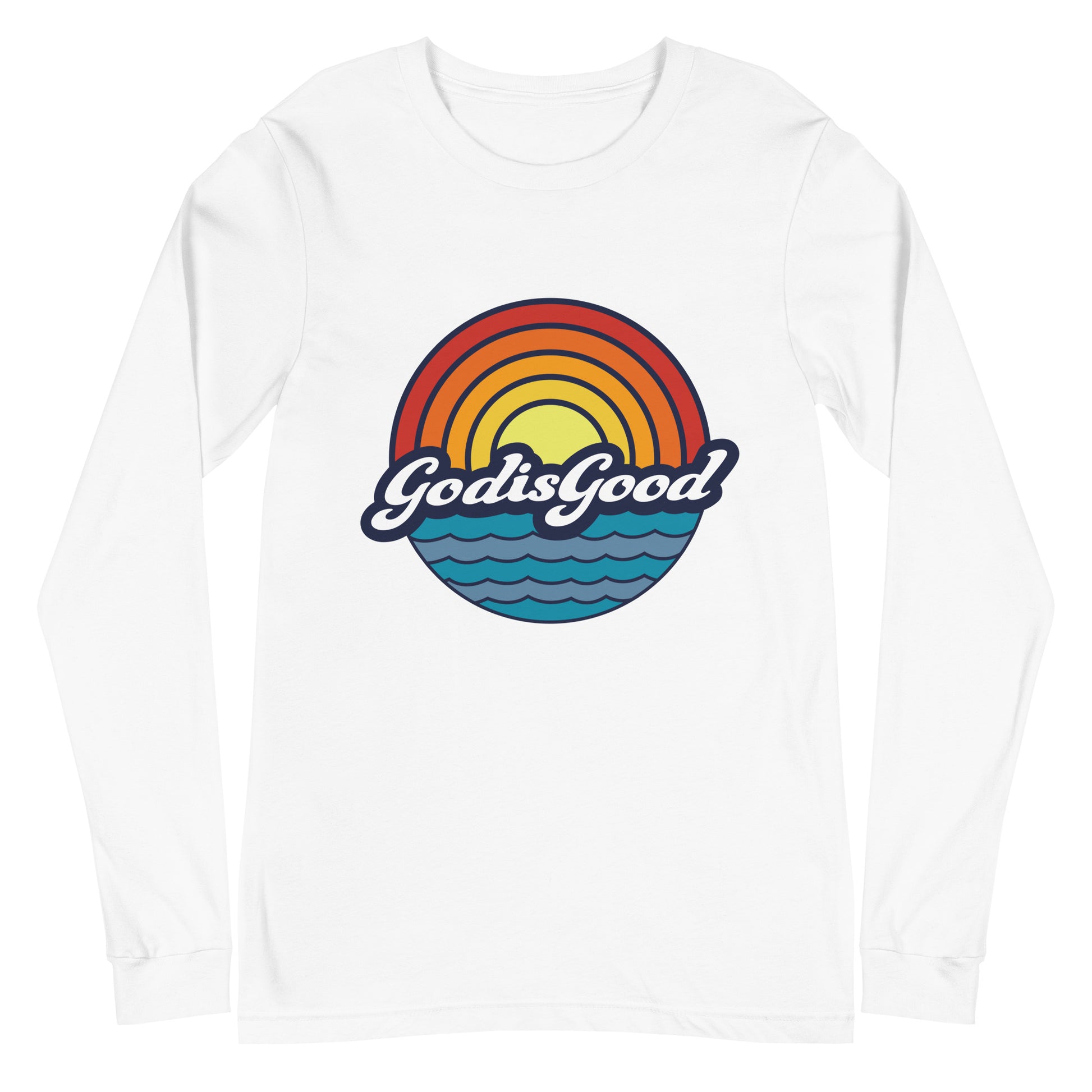 God is Good Unisex Long Sleeve Tee in white